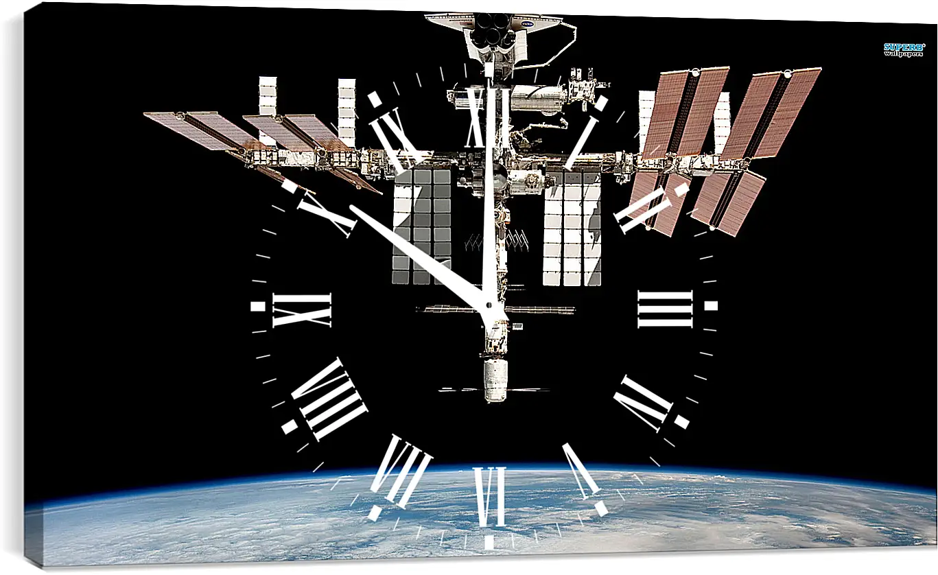 Часы картина - Космос