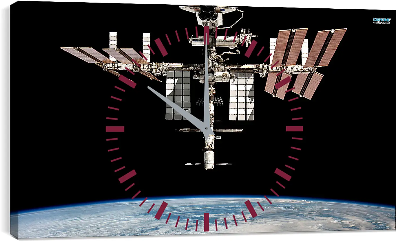 Часы картина - Космос