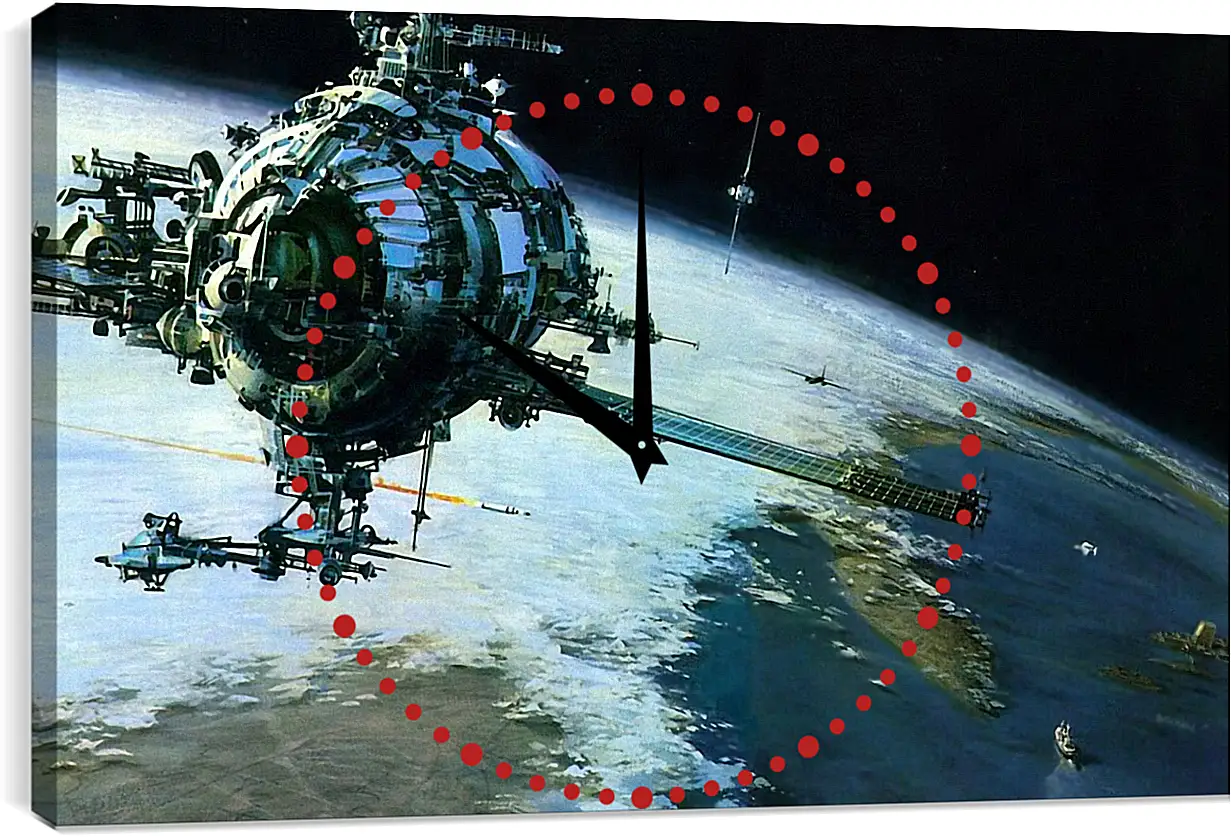 Часы картина - Космос