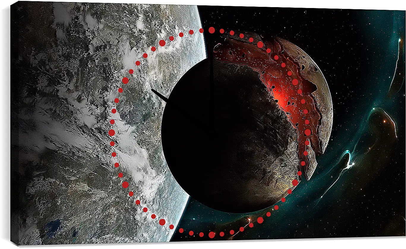 Часы картина - Космос