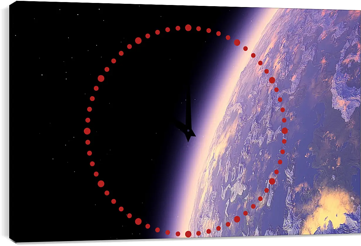 Часы картина - Космос
