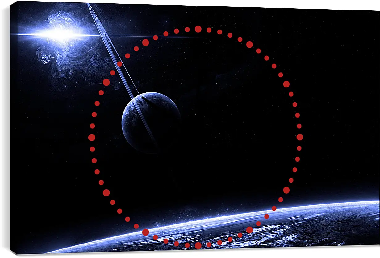 Часы картина - Космос