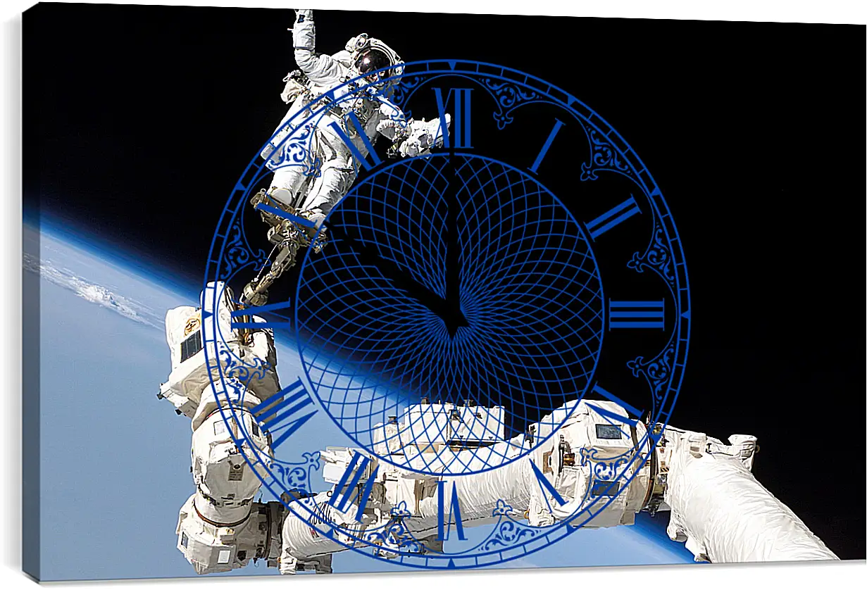 Часы картина - Космос