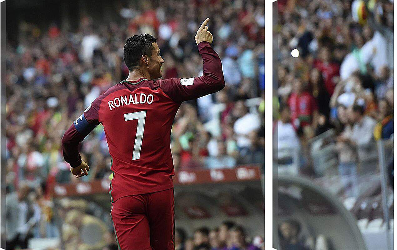 Модульная картина - Криштиану Роналду в сборной Португалии. (Cristiano Ronaldo)