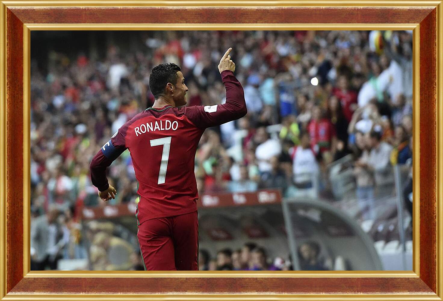 Картина в раме - Криштиану Роналду в сборной Португалии. (Cristiano Ronaldo)