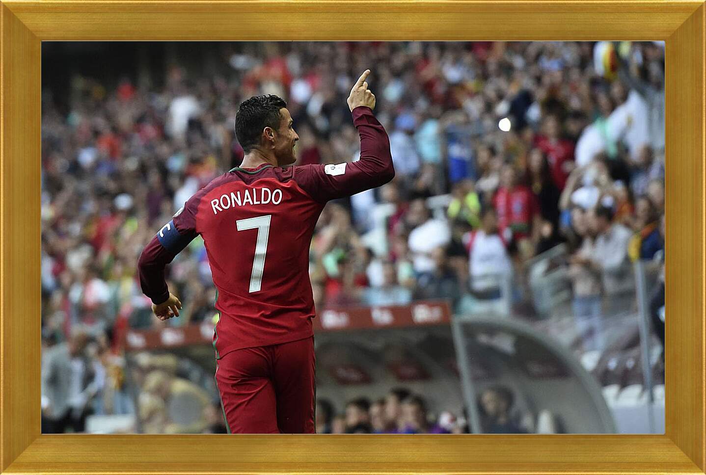 Картина в раме - Криштиану Роналду в сборной Португалии. (Cristiano Ronaldo)