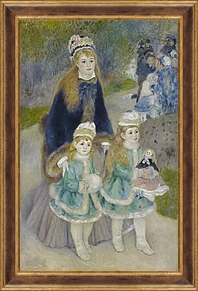 Картина в раме - Madame Georges Charpentier and Her Children at park. Пьер Огюст Ренуар