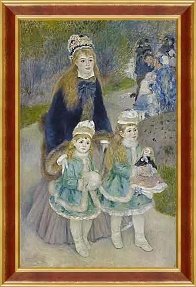 Картина в раме - Madame Georges Charpentier and Her Children at park. Пьер Огюст Ренуар