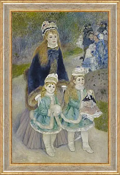 Картина в раме - Madame Georges Charpentier and Her Children at park. Пьер Огюст Ренуар