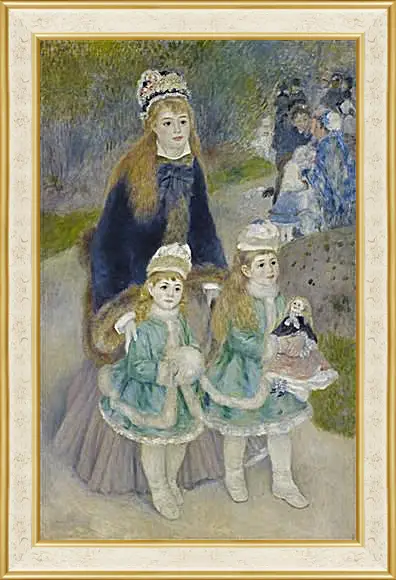 Картина в раме - Madame Georges Charpentier and Her Children at park. Пьер Огюст Ренуар