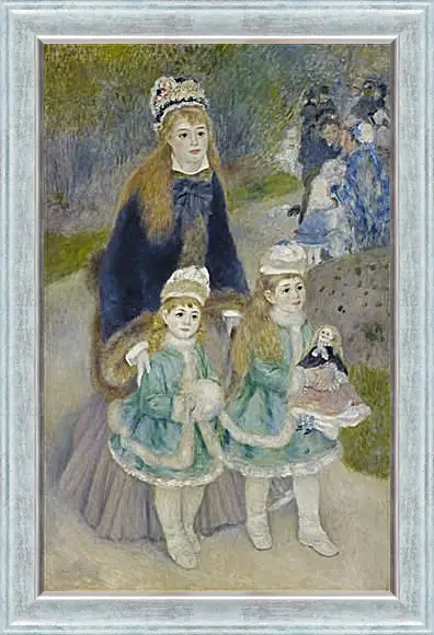 Картина в раме - Madame Georges Charpentier and Her Children at park. Пьер Огюст Ренуар