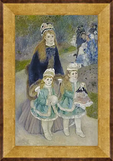 Картина в раме - Madame Georges Charpentier and Her Children at park. Пьер Огюст Ренуар