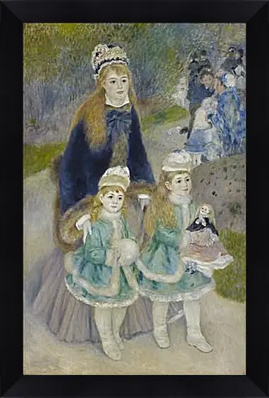 Картина в раме - Madame Georges Charpentier and Her Children at park. Пьер Огюст Ренуар