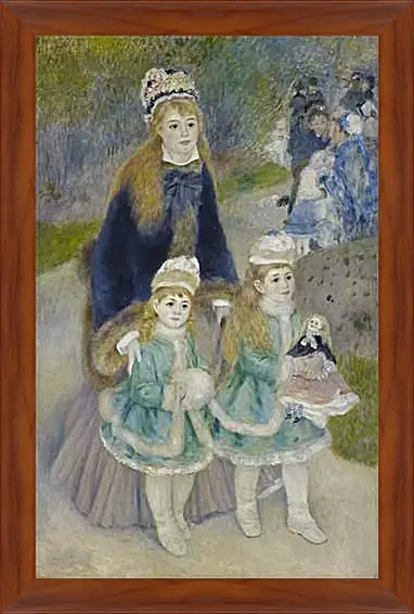 Картина в раме - Madame Georges Charpentier and Her Children at park. Пьер Огюст Ренуар