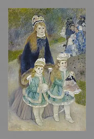 Картина в раме - Madame Georges Charpentier and Her Children at park. Пьер Огюст Ренуар