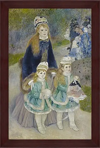 Картина в раме - Madame Georges Charpentier and Her Children at park. Пьер Огюст Ренуар