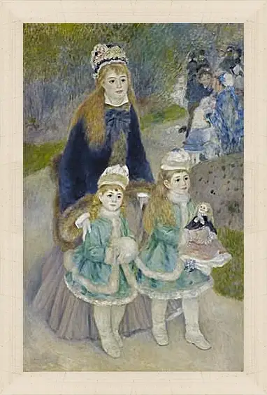 Картина в раме - Madame Georges Charpentier and Her Children at park. Пьер Огюст Ренуар