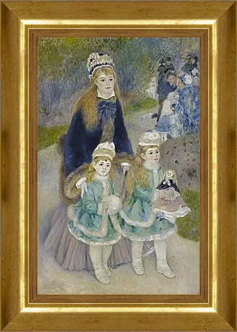 Картина в раме - Madame Georges Charpentier and Her Children at park. Пьер Огюст Ренуар