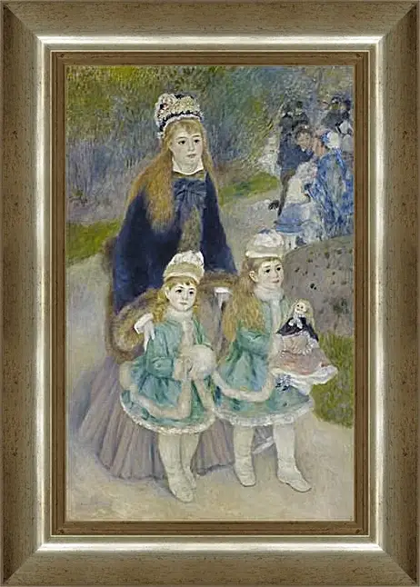 Картина в раме - Madame Georges Charpentier and Her Children at park. Пьер Огюст Ренуар