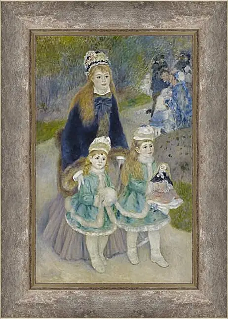 Картина в раме - Madame Georges Charpentier and Her Children at park. Пьер Огюст Ренуар