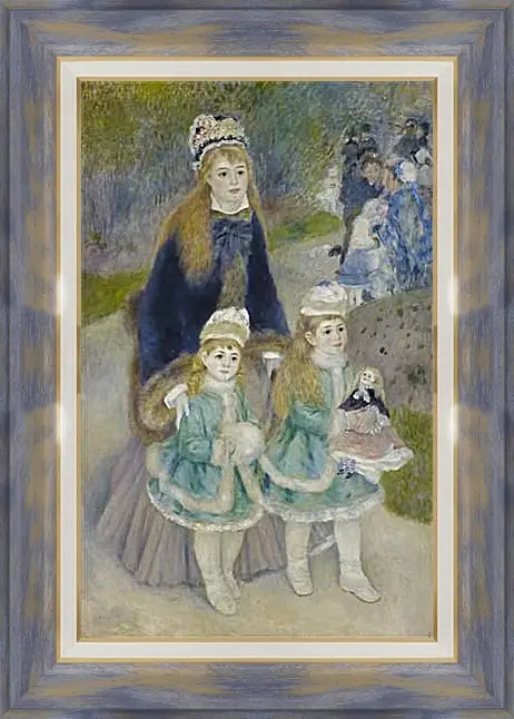 Картина в раме - Madame Georges Charpentier and Her Children at park. Пьер Огюст Ренуар