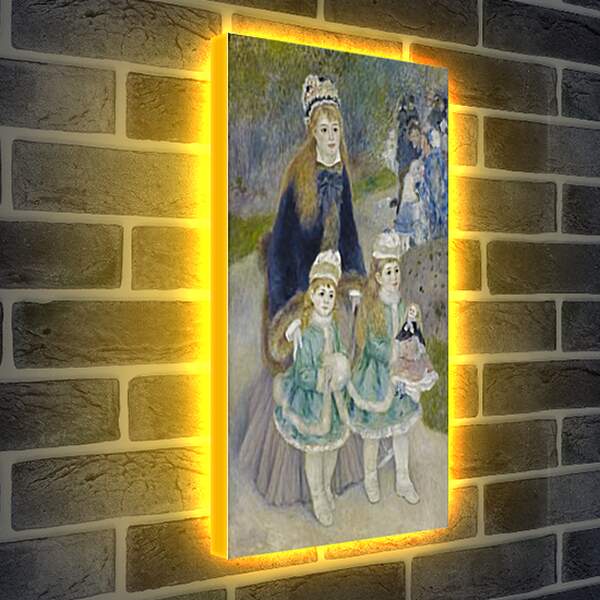 Лайтбокс световая панель - Madame Georges Charpentier and Her Children at park. Пьер Огюст Ренуар