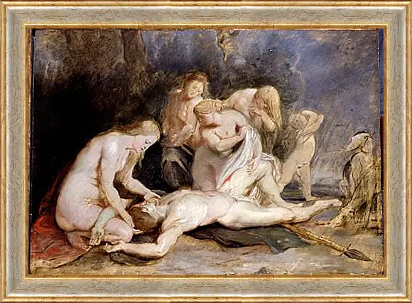 Картина в раме - Venus Mourning Adonis. Питер Пауль Рубенс