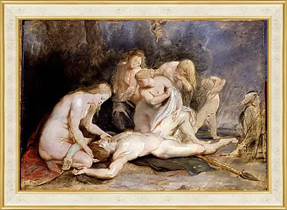 Картина в раме - Venus Mourning Adonis. Питер Пауль Рубенс