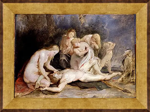 Картина в раме - Venus Mourning Adonis. Питер Пауль Рубенс