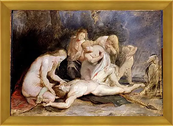 Картина в раме - Venus Mourning Adonis. Питер Пауль Рубенс