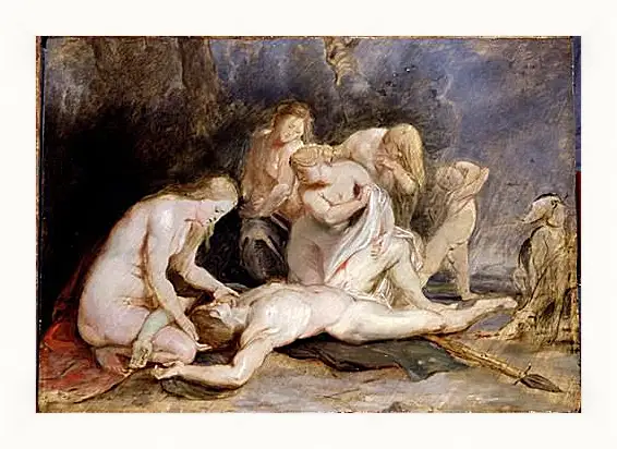 Картина в раме - Venus Mourning Adonis. Питер Пауль Рубенс