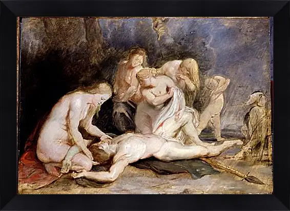 Картина в раме - Venus Mourning Adonis. Питер Пауль Рубенс