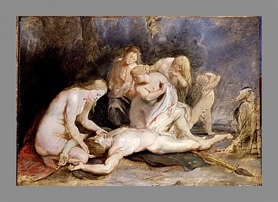 Картина в раме - Venus Mourning Adonis. Питер Пауль Рубенс