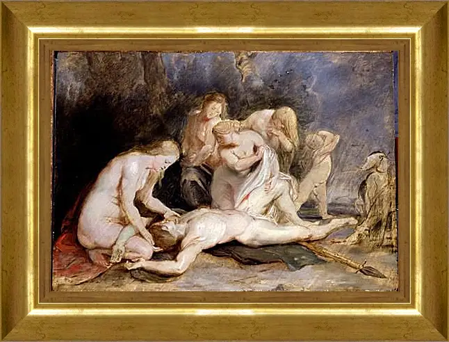 Картина в раме - Venus Mourning Adonis. Питер Пауль Рубенс