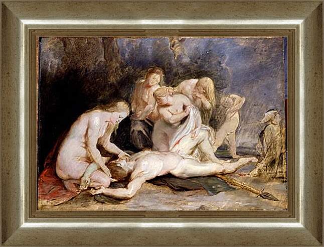 Картина в раме - Venus Mourning Adonis. Питер Пауль Рубенс