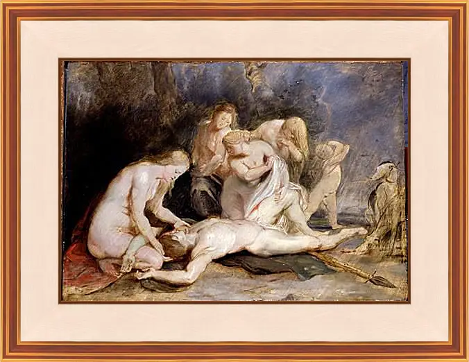Картина в раме - Venus Mourning Adonis. Питер Пауль Рубенс