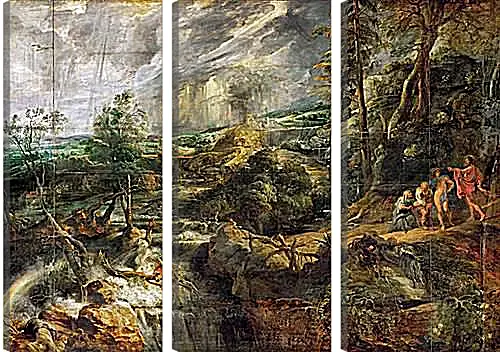 Модульная картина - Stormy Landscape with Philemon and Baucis. Питер Пауль Рубенс