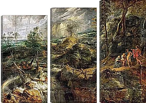 Модульная картина - Stormy Landscape with Philemon and Baucis. Питер Пауль Рубенс