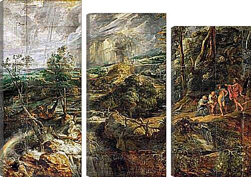 Модульная картина - Stormy Landscape with Philemon and Baucis. Питер Пауль Рубенс