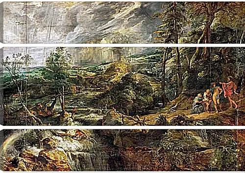 Модульная картина - Stormy Landscape with Philemon and Baucis. Питер Пауль Рубенс