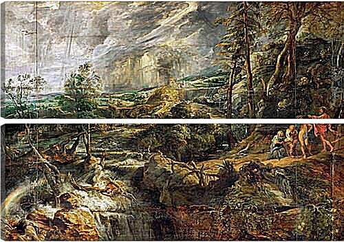 Модульная картина - Stormy Landscape with Philemon and Baucis. Питер Пауль Рубенс