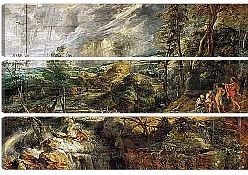 Модульная картина - Stormy Landscape with Philemon and Baucis. Питер Пауль Рубенс