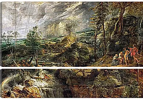 Модульная картина - Stormy Landscape with Philemon and Baucis. Питер Пауль Рубенс