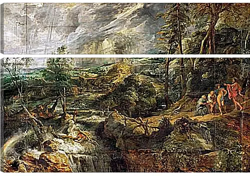 Модульная картина - Stormy Landscape with Philemon and Baucis. Питер Пауль Рубенс