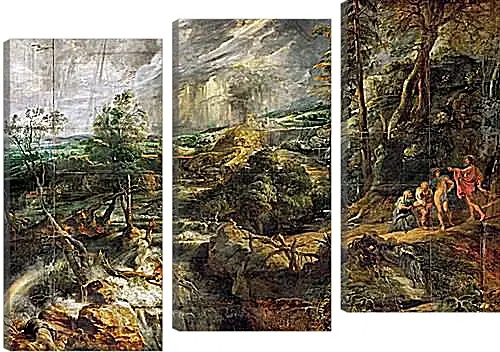 Модульная картина - Stormy Landscape with Philemon and Baucis. Питер Пауль Рубенс