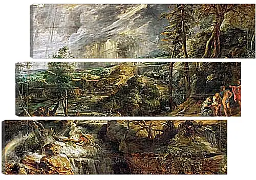 Модульная картина - Stormy Landscape with Philemon and Baucis. Питер Пауль Рубенс