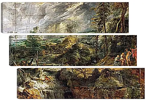 Модульная картина - Stormy Landscape with Philemon and Baucis. Питер Пауль Рубенс