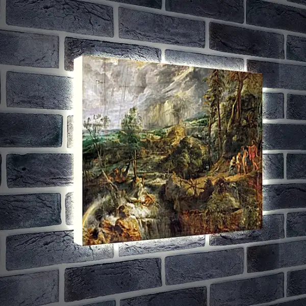 Лайтбокс световая панель - Stormy Landscape with Philemon and Baucis. Питер Пауль Рубенс