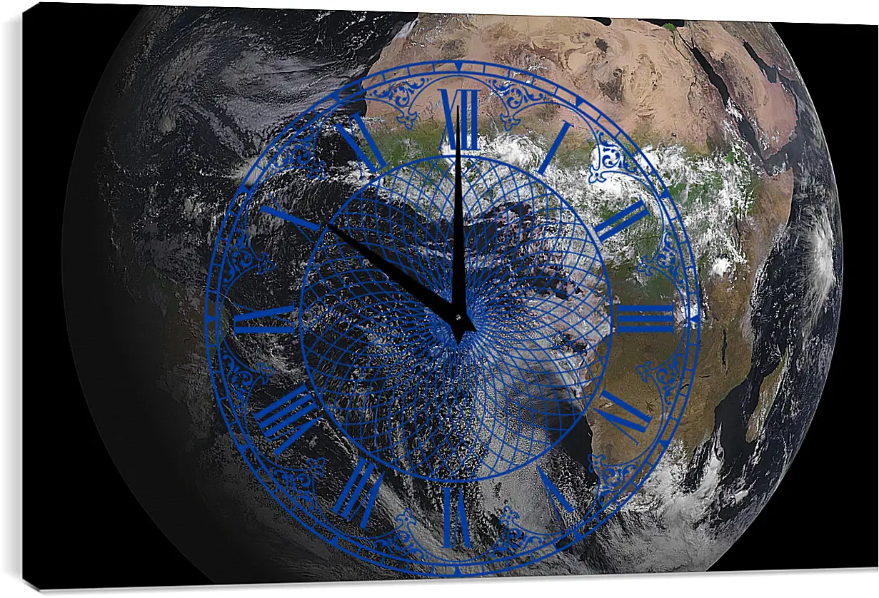 Часы картина - Космос