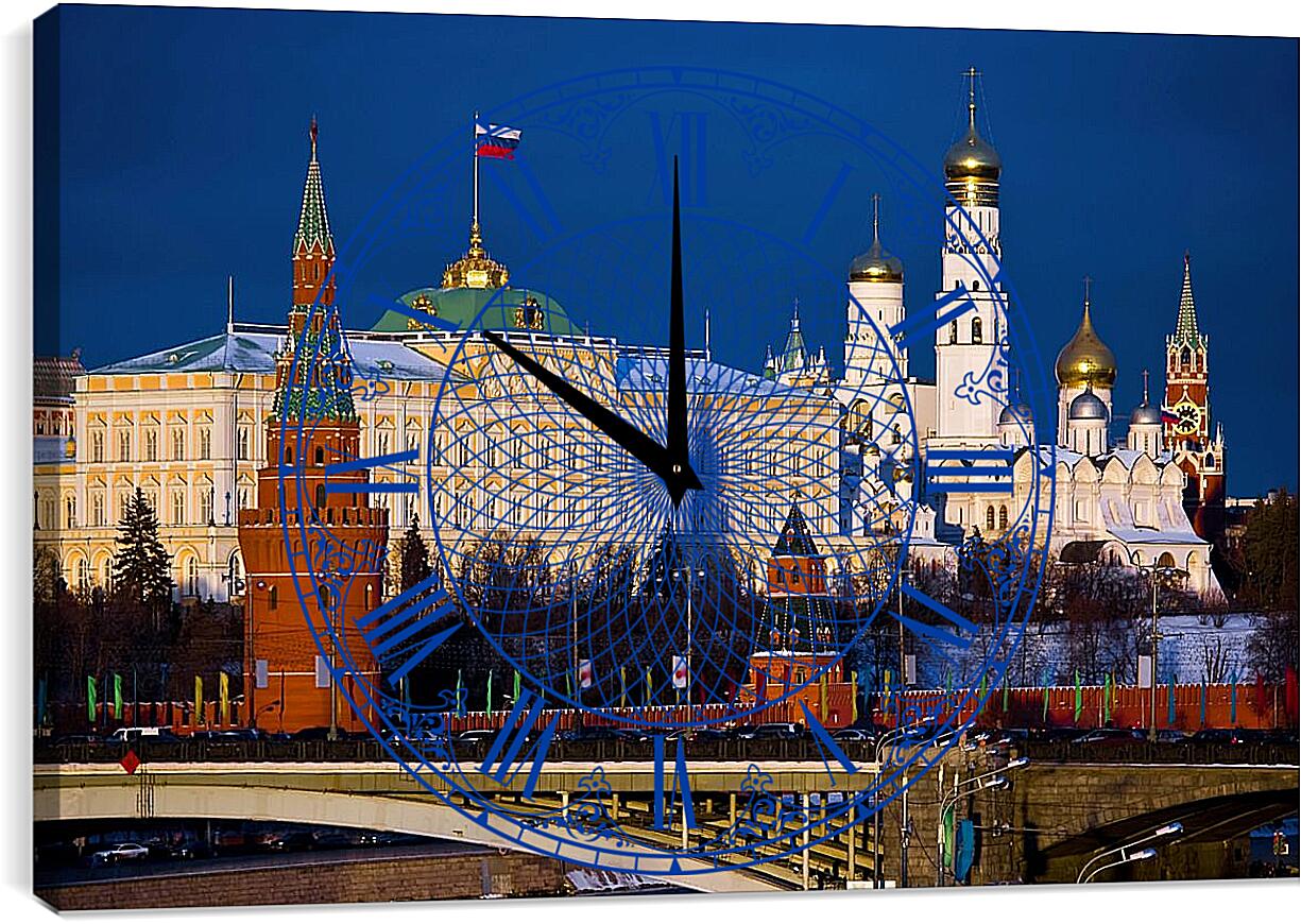 Часы картина - Московский Кремль